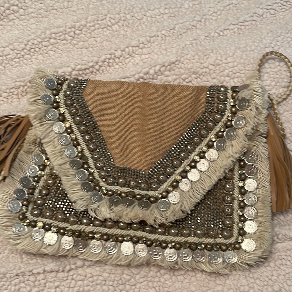 Shashi beaded crossbody / clutch